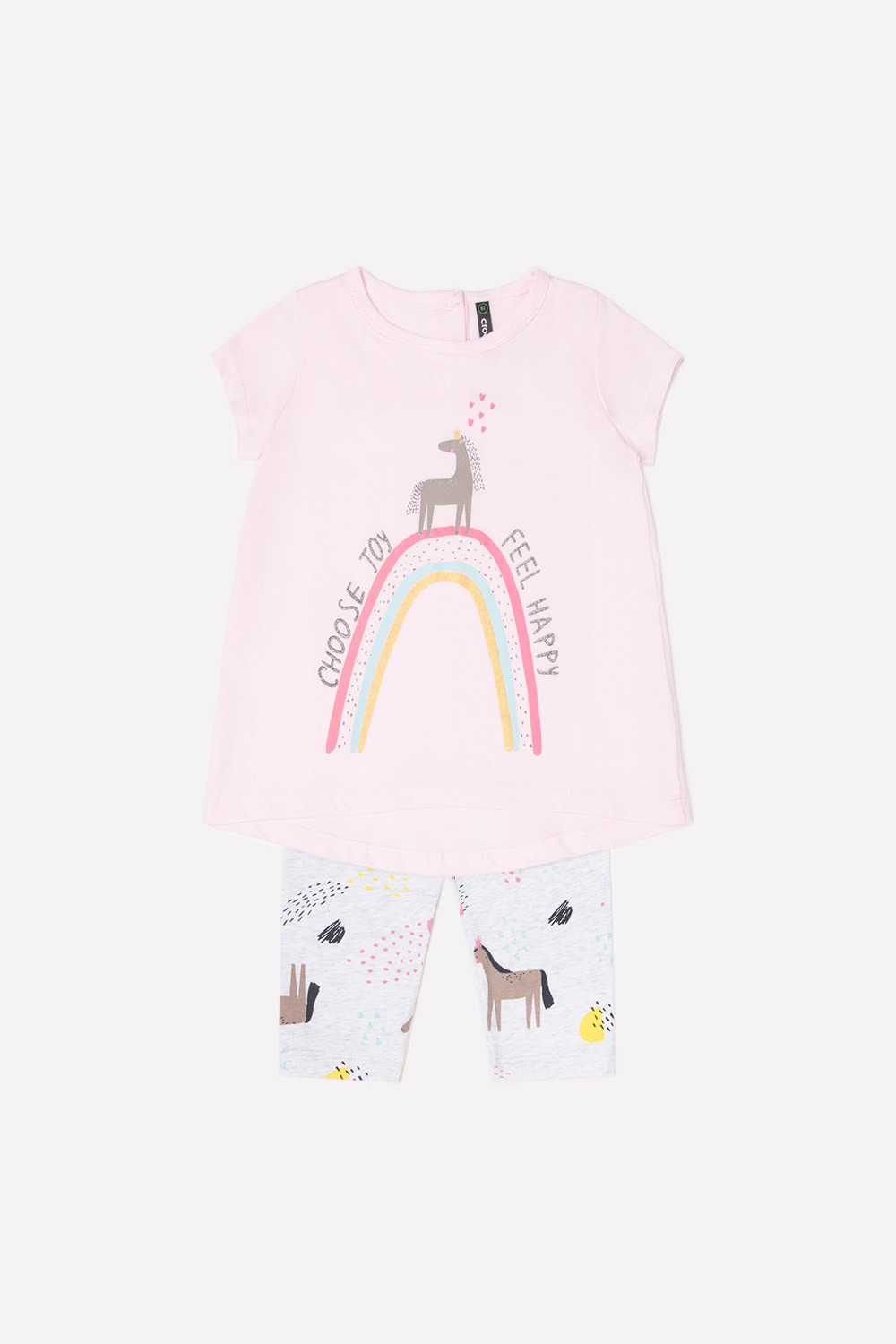 картинка Комплект для девочки Crockid КР 2658 розовое облако + светло-серый меланж к249 от магазина детских товаров ALiSa