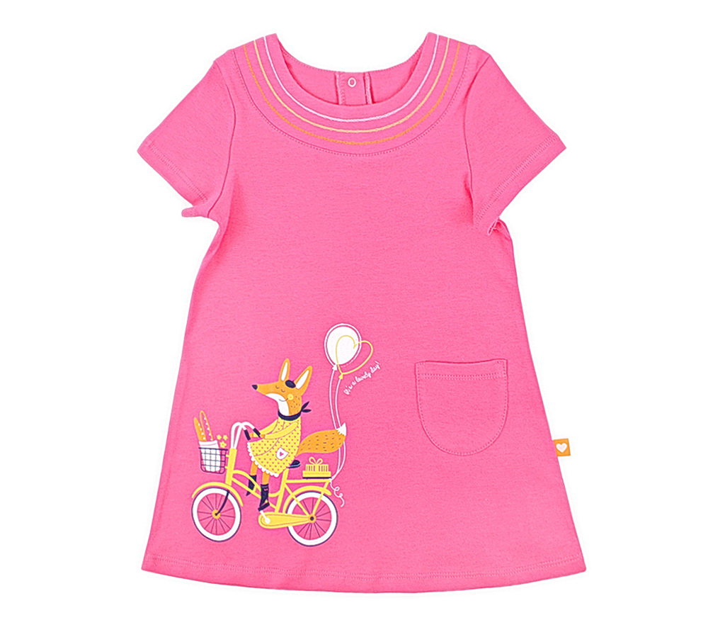 картинка Платье для девочки Crockid К 5399 темно-розовый1 от магазина детских товаров ALiSa