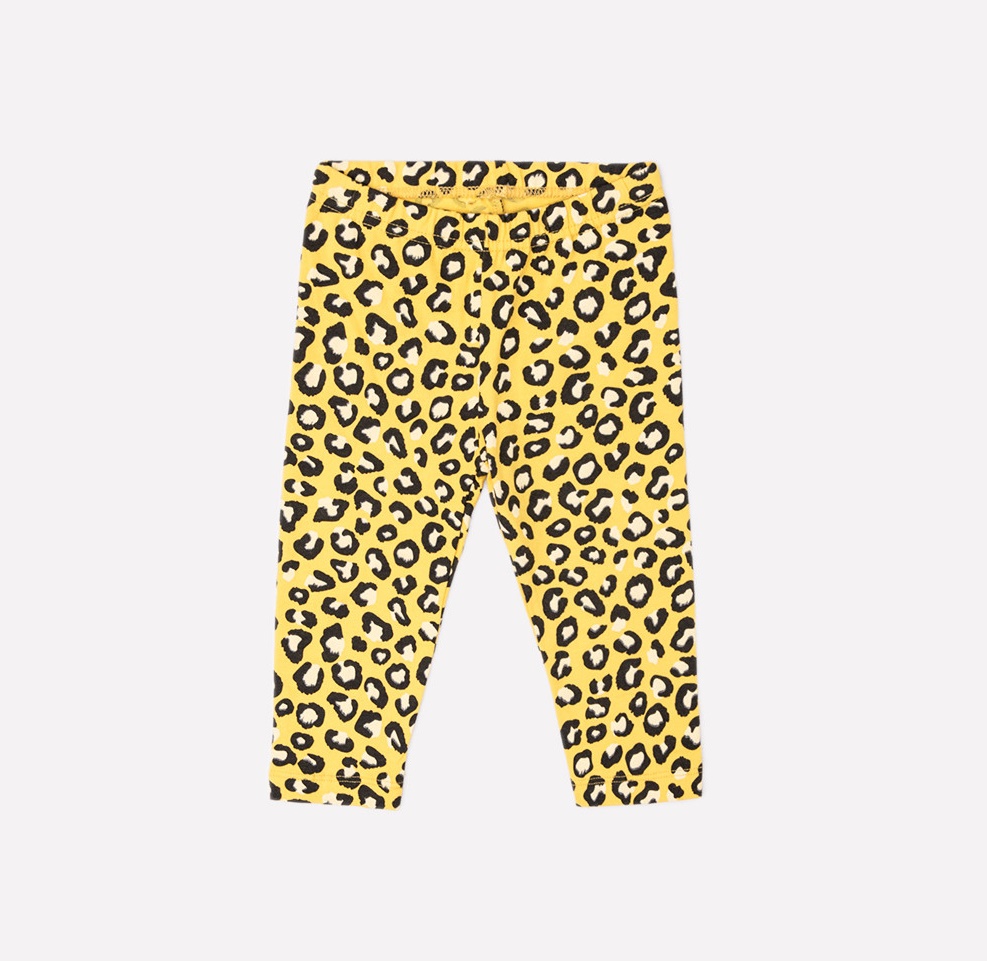 картинка Бриджи для девочки Crockid КР 4321 желтый, леопард к269 от магазина детских товаров ALiSa