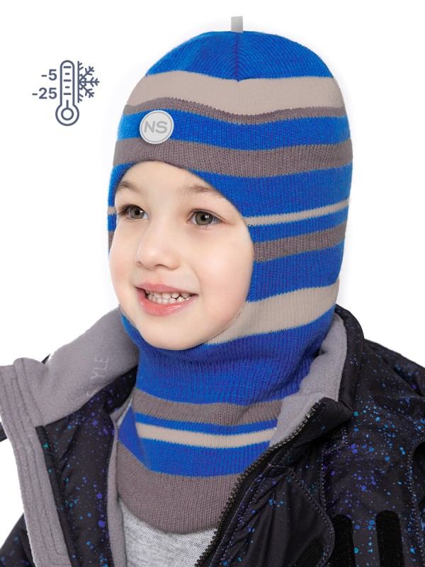 картинка Балаклава утепленная для мальчика NIKASTYLE 10з15224 Электрик кофе от магазина детских товаров ALiSa