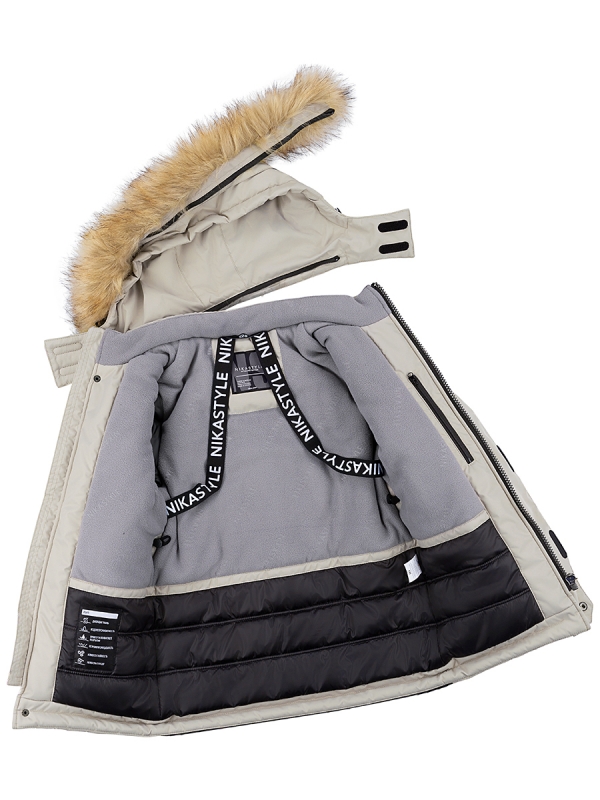 картинка Куртка зимняя для мальчика NIKASTYLE 4з3524 Беж от магазина детских товаров ALiSa