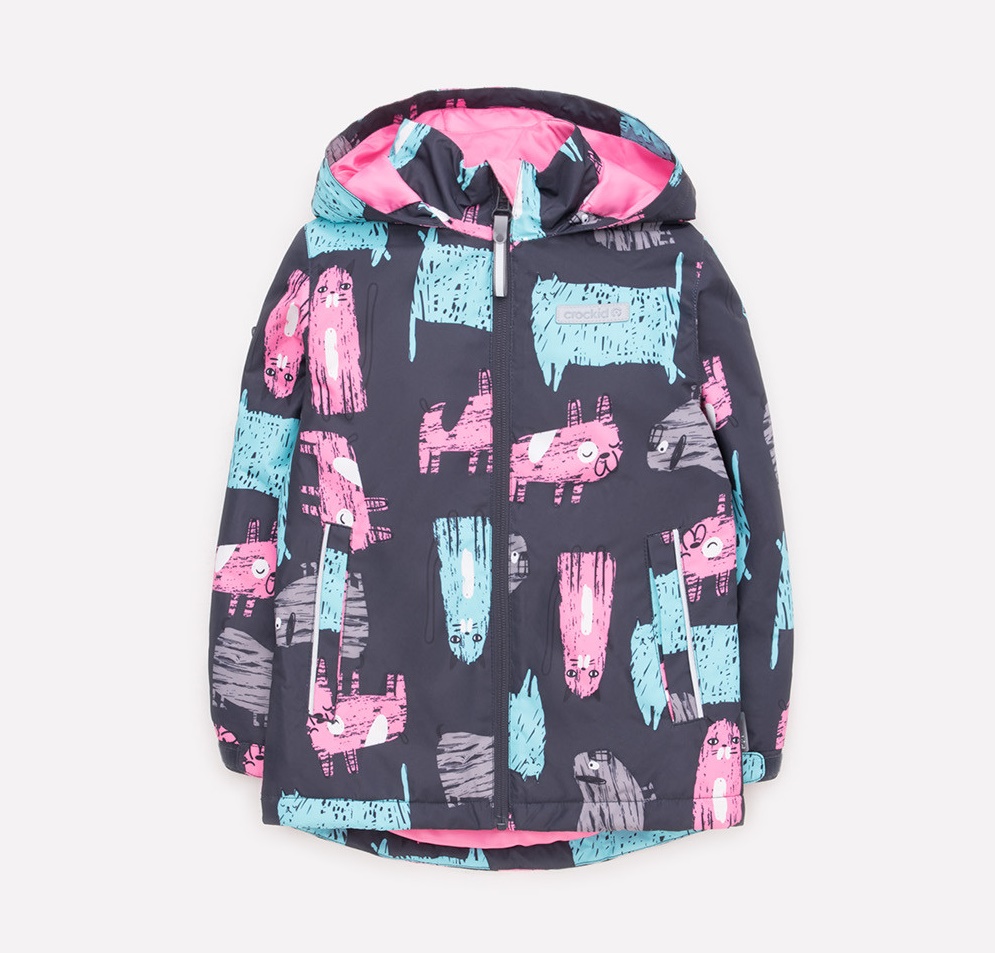 картинка Куртка демисезонная утепленная для девочки Crockid ВК 32095/н/3 ГР от магазина детских товаров ALiSa