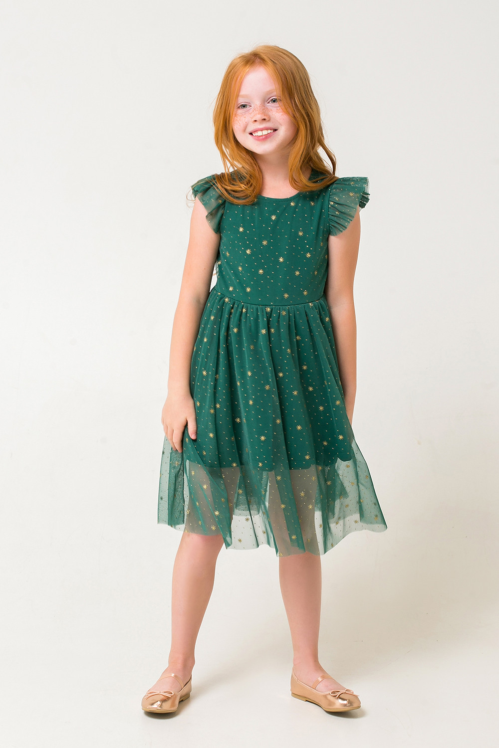картинка Платье для девочки Crockid К 5528/2 темно-зеленый от магазина детских товаров ALiSa