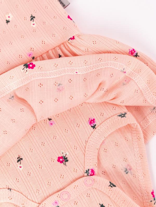 картинка Боди-платье для девочки Baby Boom Б138/4-Р Цветочки на пудре от магазина детских товаров ALiSa