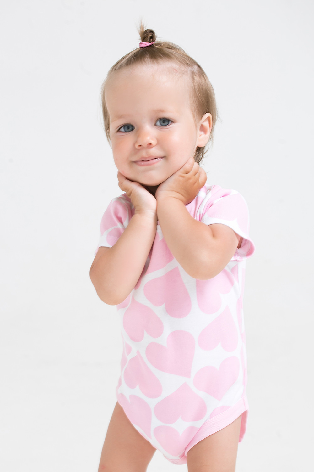 картинка Полукомбинезон для девочки Crockid К 6239 светло-розовые сердечки на белом от магазина детских товаров ALiSa