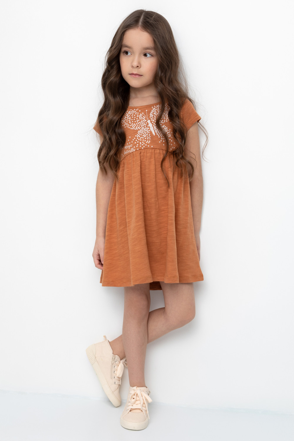 картинка Платье для девочки Crockid К 5732 миндаль от магазина детских товаров ALiSa