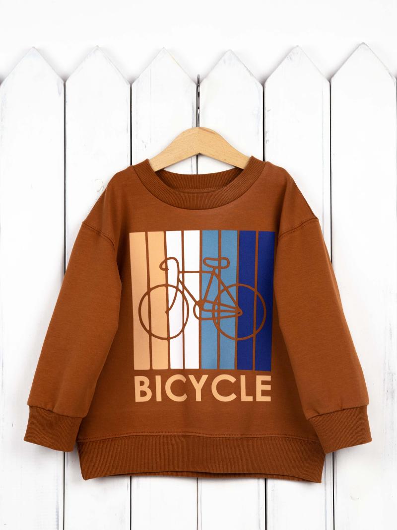 картинка Джемпер для мальчика Baby Boom Д44/1-Ф Б105 BICYCLE карамель от магазина детских товаров ALiSa