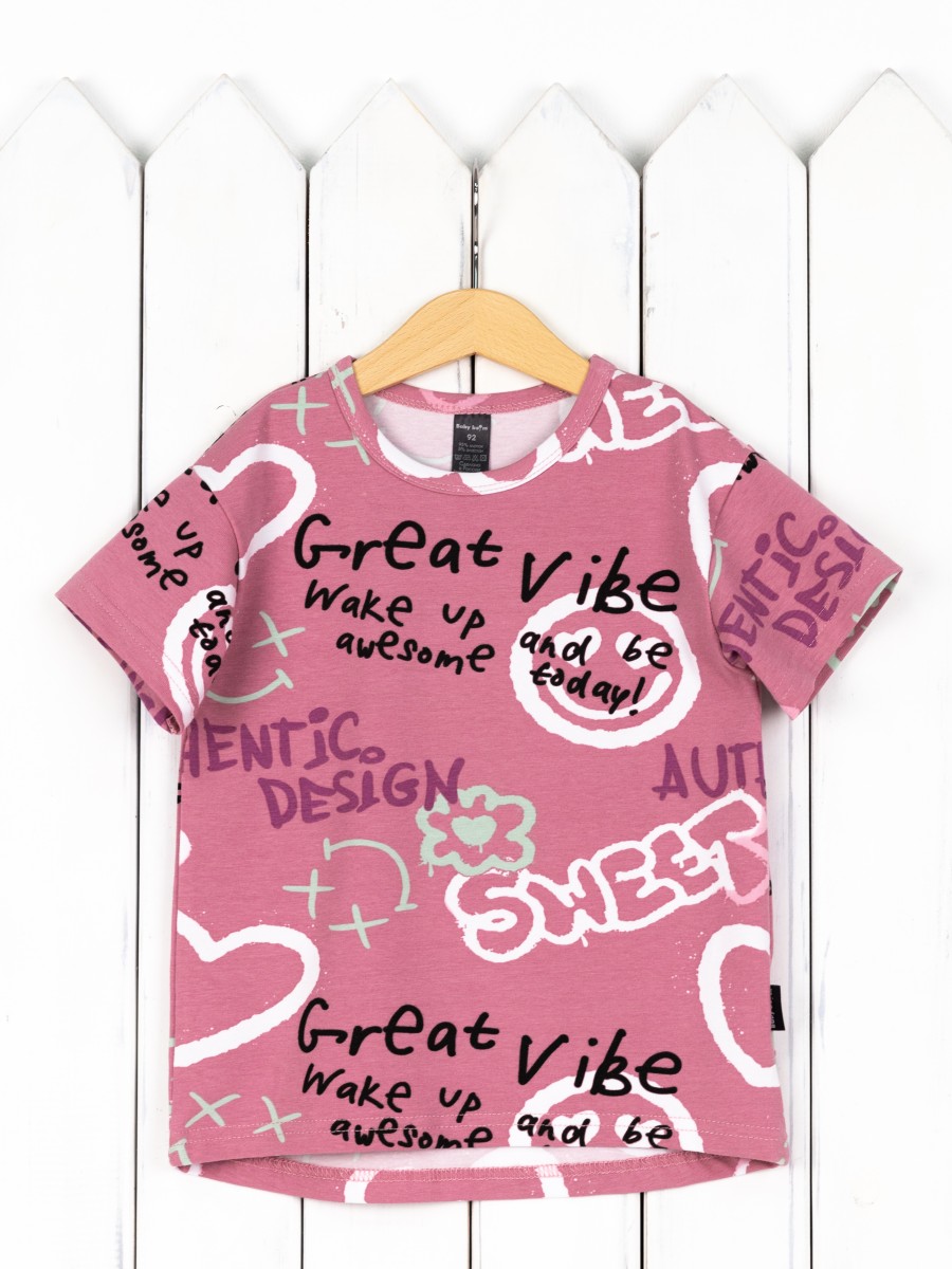 картинка Футболка для девочки Baby Boom Ф107/2-К Граффити Б117 от магазина детских товаров ALiSa