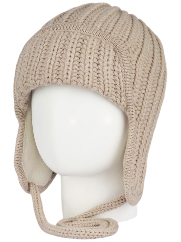 картинка Шапка ушанка утепленная для девочки NIKASTYLE 11з15824 Беж от магазина детских товаров ALiSa