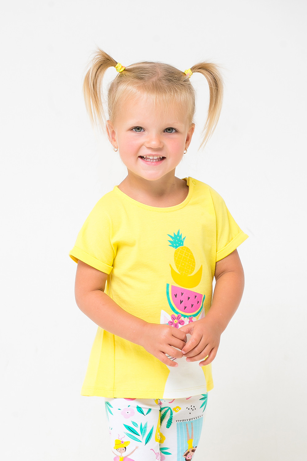картинка Футболка для девочки Crockid КР 300413 сочный лимон к275 от магазина детских товаров ALiSa