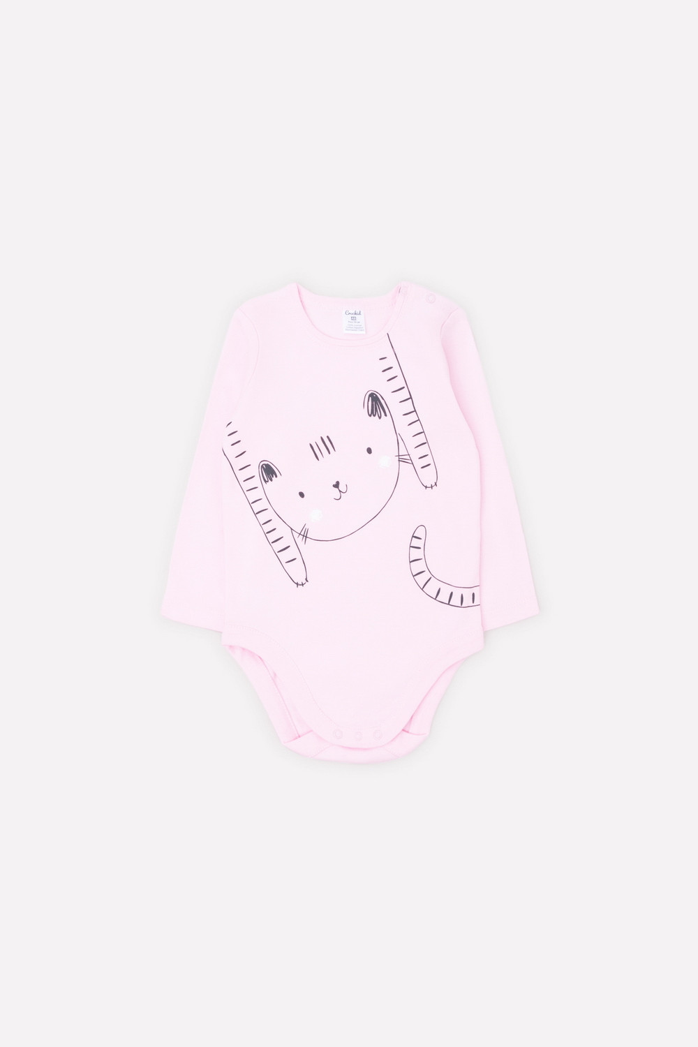 картинка Полукомбинезон для девочки Crockid К 6087 розовое облако (котята) от магазина детских товаров ALiSa