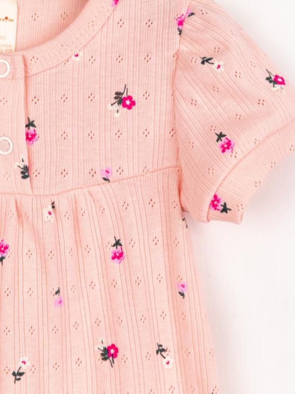 картинка Комбинезон для девочки Baby Boom К398/1-Р Цветочки на пудре от магазина детских товаров ALiSa