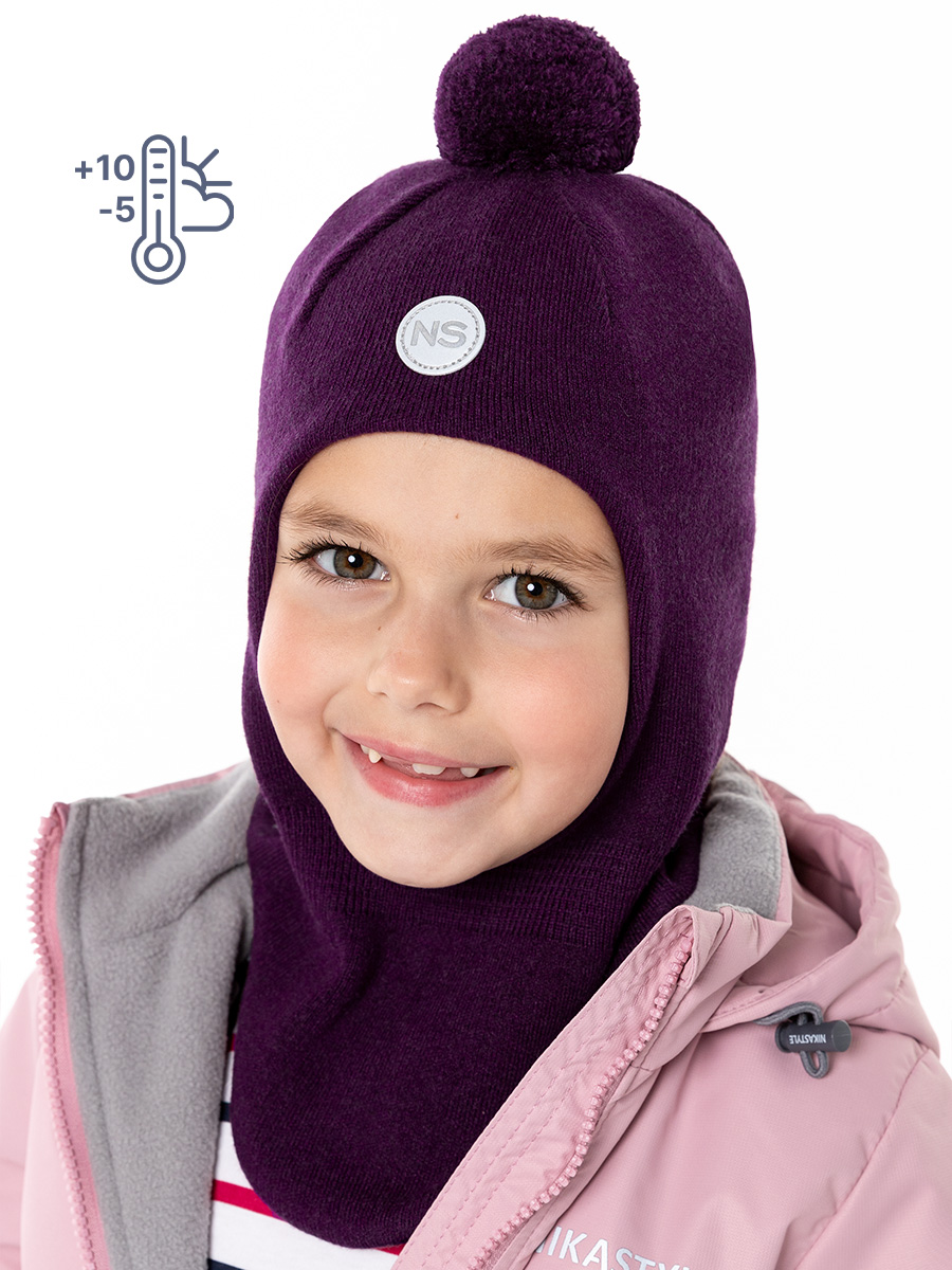 картинка Шлем демисезонный для девочки NIKASTYLE 10м10024 вишня от магазина детских товаров ALiSa