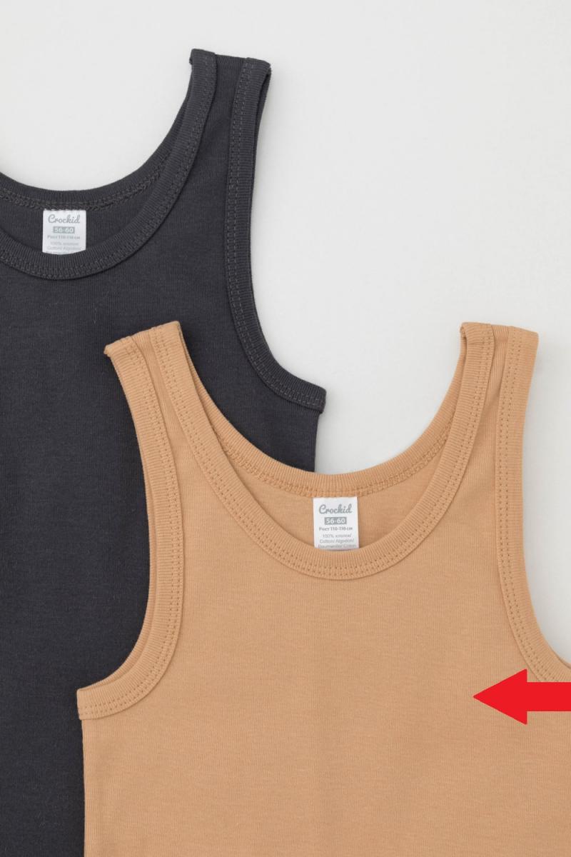 картинка Майка для мальчика Crockid К 1182-2 итальянский песок,темно-серый (песок) от магазина детских товаров ALiSa