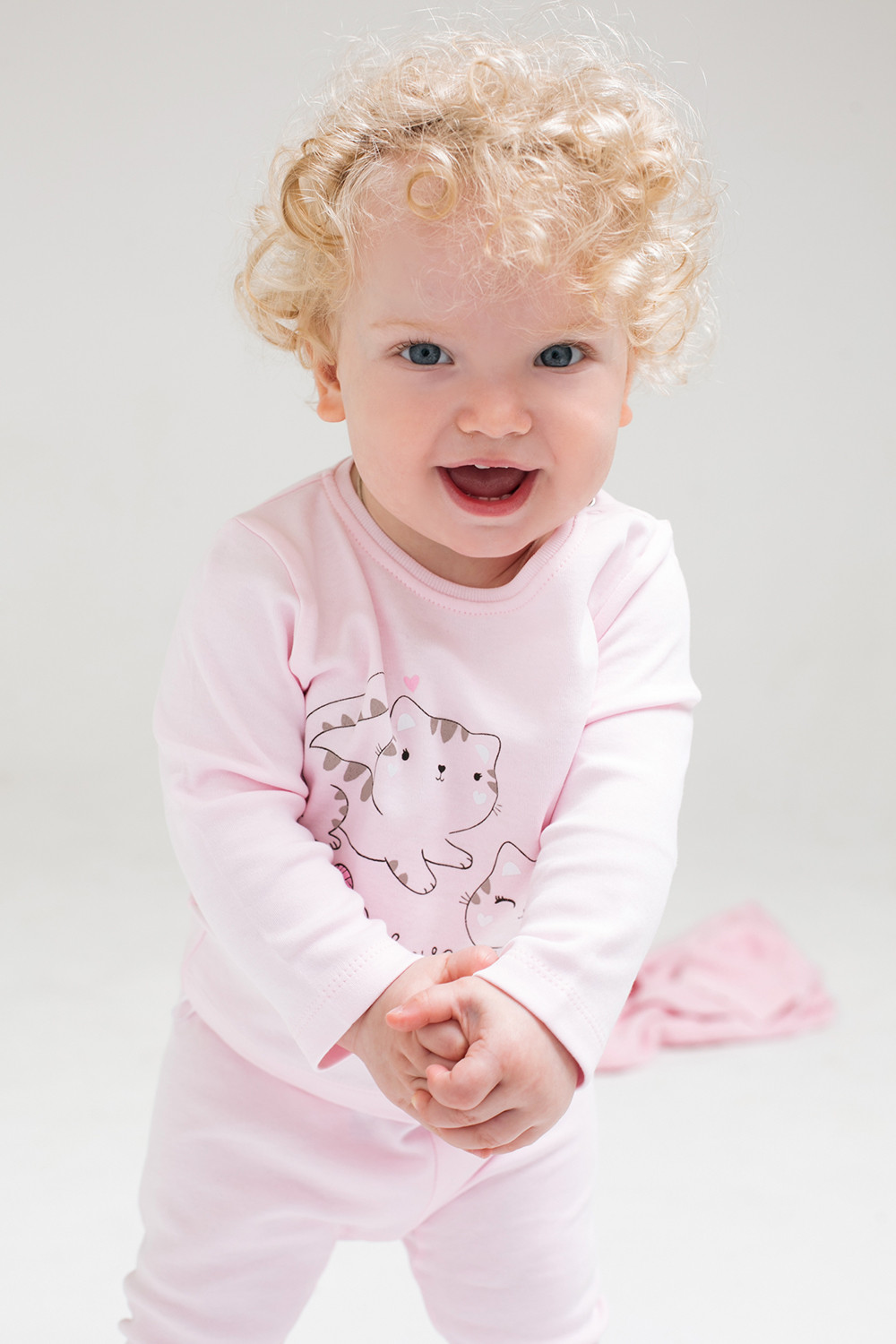 картинка Брюки для девочки Crockid К 4718 нежно-розовый (леопардовый котенок) от магазина детских товаров ALiSa