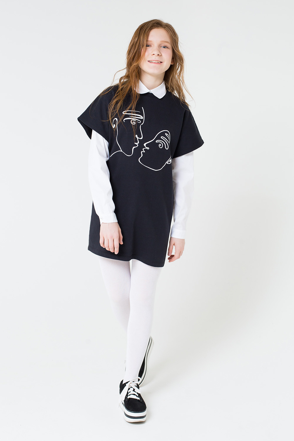картинка Туника для девочки КБ 5571 черный к19 от магазина детских товаров ALiSa