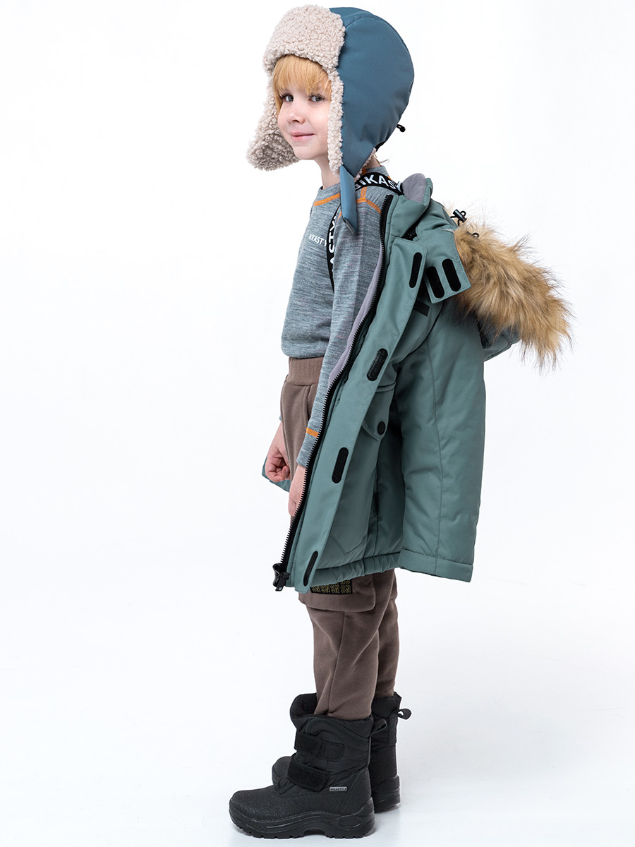 картинка Куртка зимняя для мальчика NIKASTYLE 4з3324 Эвкалипт от магазина детских товаров ALiSa