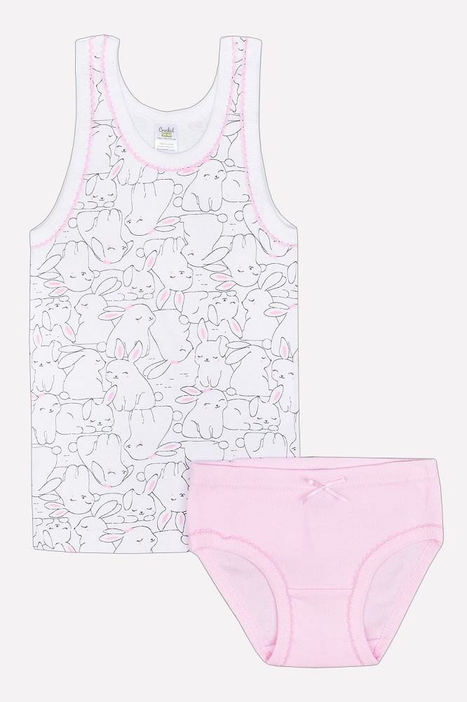 картинка Комплект для девочки Crockid К 1064 сонные зайчики+розовый от магазина детских товаров ALiSa