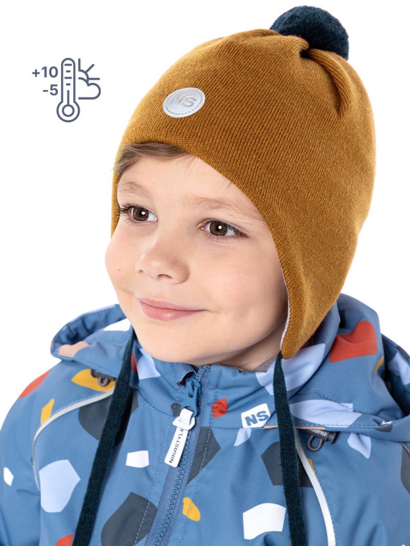 картинка Шапка для мальчика NIKASTYLE 11м10524 горчица от магазина детских товаров ALiSa