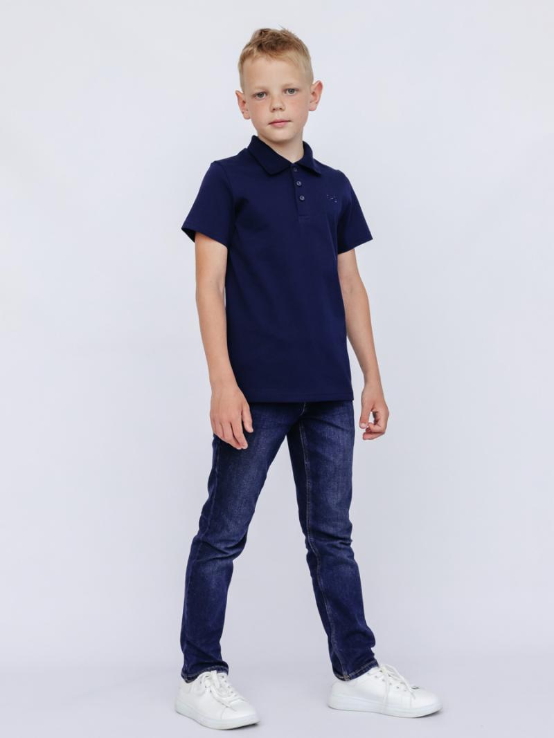 картинка Рубашка-поло для мальчика Cherubino CWJB 63158-41 Темно-синий от магазина детских товаров ALiSa