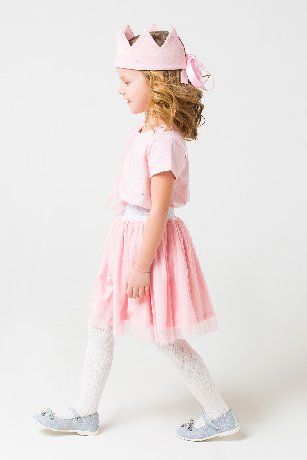 картинка Юбка для девочки Crockid КР 7108 светло-розовый меланж к223 от магазина детских товаров ALiSa