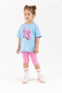 Комплект для девочки Baby Boom КД552/2-К Голубой розовый