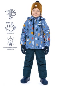 Комплект утепленный для мальчика NIKASTYLE 7м0324 джинс океан Комплект утепленный для мальчика NIKASTYLE 7м0324 джинс океан
