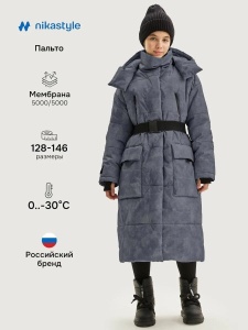 Пальто для девочки NIKASTYLE 6з7425 Черный