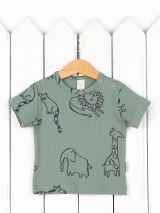 Футболка для мальчика Baby Boom Ф88/20-К я736 Сафари на шалфее