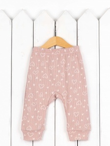 Брюки для девочки Baby Boom П47/67-И Молочные сердечки на пудре