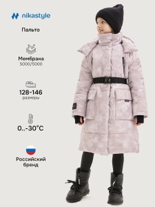 Пальто для девочки NIKASTYLE 6з7425 Пудра