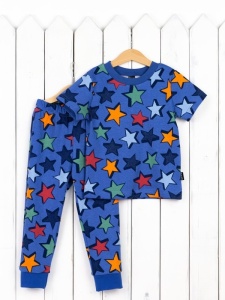 Пижама для мальчика Baby Boom КС18/2-И Звезды на синем
