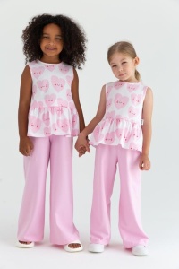 Комплект для девочки Baby Boom КД560/1-К Сердечки + розовый