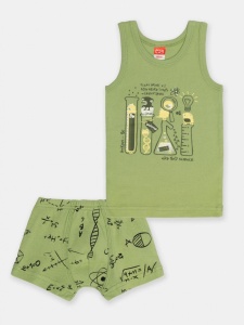 Комплект для мальчика CSKB 30036-34 Оливковый