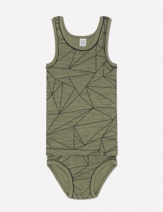 Комплект для мальчика Crockid К 1100 линии на хаки