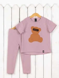 Комплект для девочки Baby Boom КД554/1-К Пудра мишка