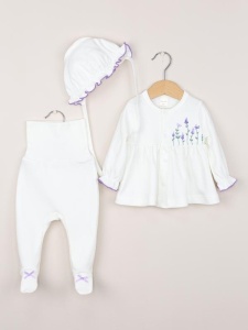 Комплект для девочки Baby Boom КН176/1-И Лаванда + Молоко я738