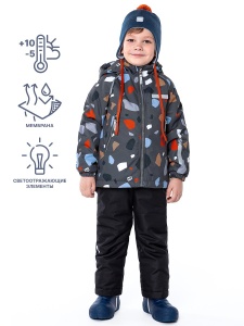 Комплект утепленный для мальчика NIKASTYLE 7м0324 графит черный Комплект утепленный для мальчика NIKASTYLE 7м0324 графит черный