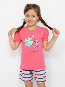 Комплект для девочки CWKG 90153-25 Малиновый