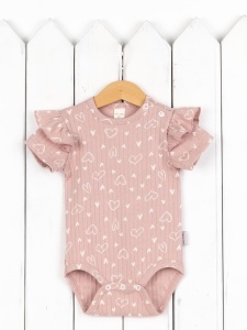 Боди для девочки Baby Boom Б144/2-И Молочные сердечки на пудре